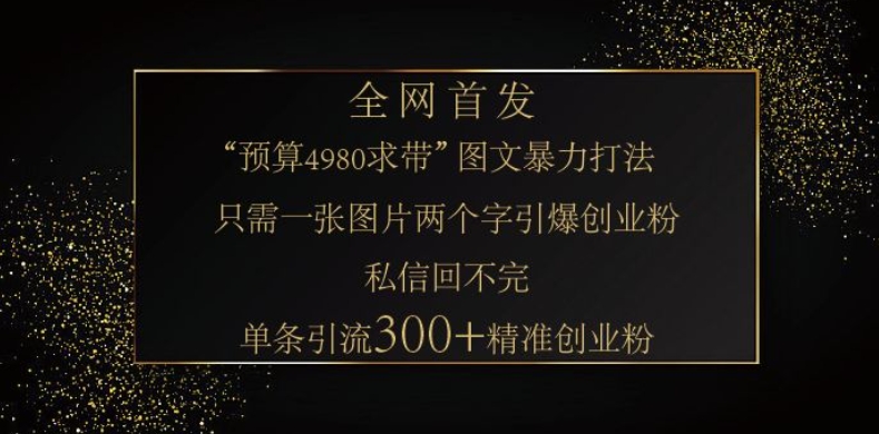 小红书神奇图片引流法，只需一张图，就能单条笔记凭借此方法，轻松引流 300 + 精准创业粉-朽念云创