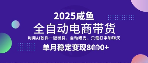 全网首发【闲鱼全自动电商带货】三年磨一剑，一朝露锋芒，单月稳定变现8k+【揭秘】-朽念云创