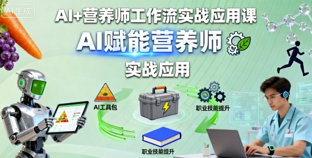 AI+营养师工作流实战应用课，AI赋能营养师-朽念云创