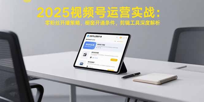 2025视频号运营实战：零粉丝开播策略，橱窗开通条件，剪辑工具深度解析-朽念云创