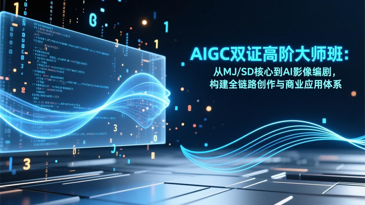 AIGC双证高阶大师班：从MJ/SD核心到AI影像编剧，构建全链路创作与商业应用体系-朽念云创