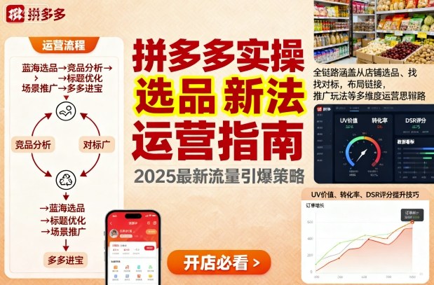 王校长9月12拼多多实操新玩法，全链路涵盖从店铺选品、找对标，布局链接，推广玩法等多维度运营思路(更新)-朽念云创