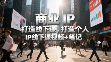 商业IP打造线下课，打造个人 IP线下课视频+笔记-朽念云创