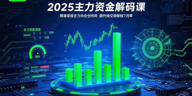 2025主力资金解码课：精准捕捉主力建仓时机，提升短线交易胜率(更新7月-朽念云创