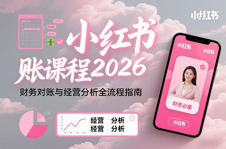 小红书对账课程2026,财务对账与经营分析全流程指南-朽念云创