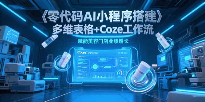 零代码AI小程序搭建,多维表格+Coze工作流,赋能美容门店业绩增长-朽念云创