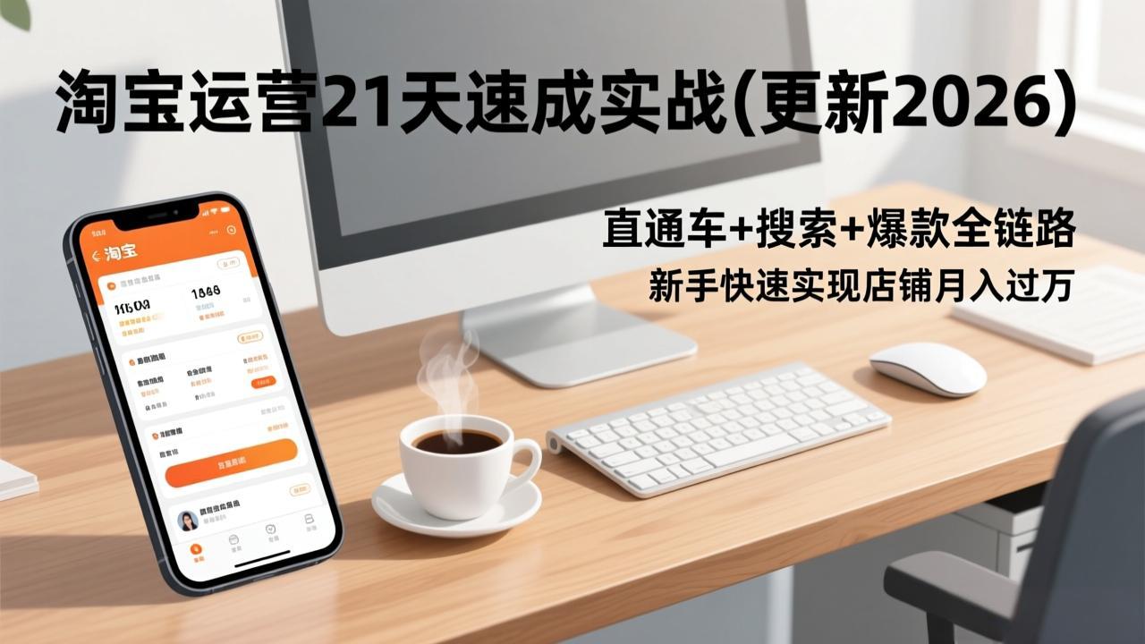 淘宝运营21天速成实战(更新2026-朽念云创