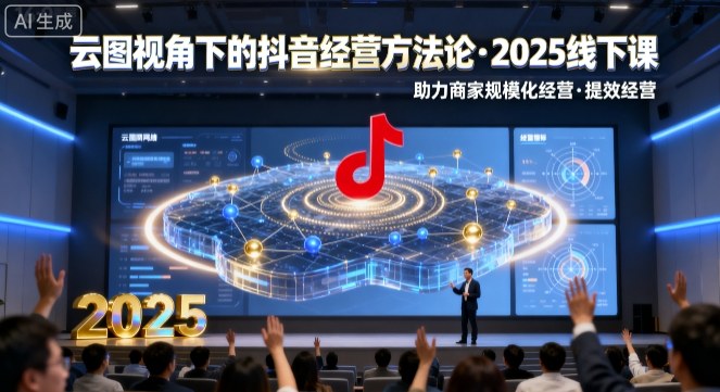 云图视角下的抖音经营方法论，2025线下课，助力商家规模化经营，提效经营(录音+字幕)-朽念云创