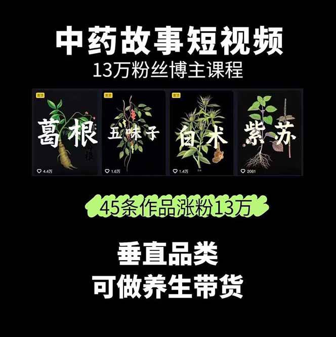 图片[2]-中药文化赛道：溯源故事开发，AI工具实战，平台运营，全方位解锁中医流量变现新路径-朽念云创