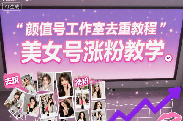 颜值号工作室去重教程，美女号涨粉教学-朽念云创