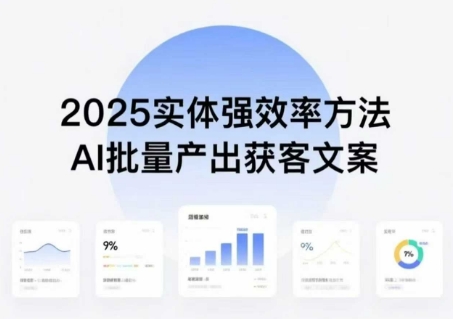 实体强效率方法：AI批量产出获客文案，2025年普通人拥抱AI，实现实体创收-朽念云创