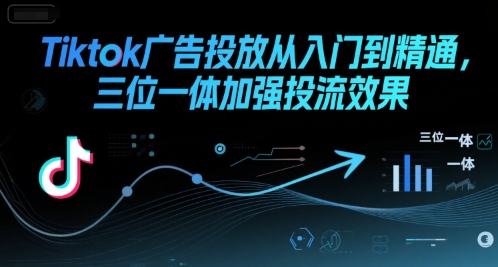 Tiktok广告投放从入门到精通，三位一体加强投流效果-朽念云创