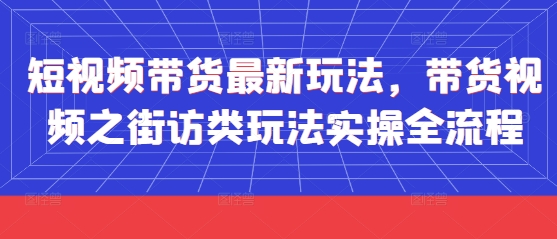 短视频带货最新玩法，带货视频之街访类玩法实操全流程-朽念云创