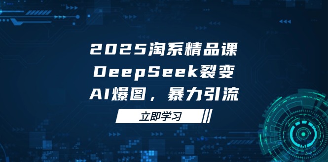 2025 淘系精品课,DeepSeek 裂变,AI 爆图,暴力引流-朽念云创