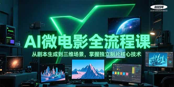 AI微电影全流程课，从剧本生成到三维场景，掌握独立制片核心技术-朽念云创