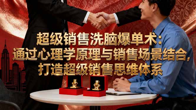 超级销售洗脑爆单术：通过心理学原理与销售场景结合,打造超级销售思维体系-朽念云创