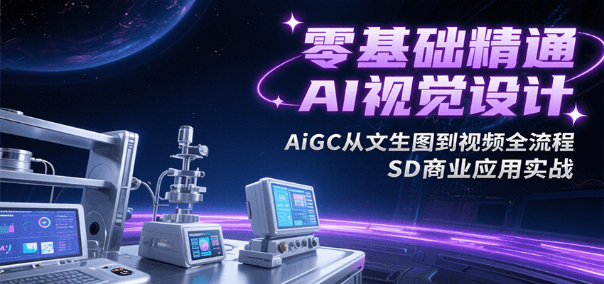 零基础精通AI视觉设计，AiGC从文生图到视频全流程，SD商业应用实战-朽念云创