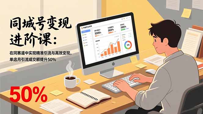 同城号变现进阶课：在同城赛道中实现精准引流与高效变现，单店月引流成交额提升50%-朽念云创