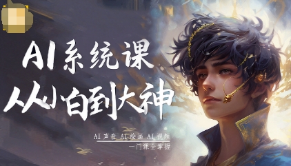 AI系统课程，从小白到大神系统学AI，AI声音-AI绘画-AI视频一门课全掌握-朽念云创