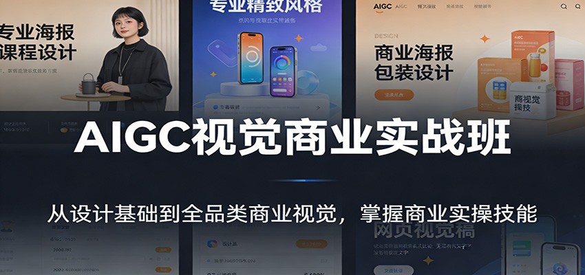 AIGC视觉商业实战班：从设计基础到全品类商业视觉，掌握商业实操技能-朽念云创