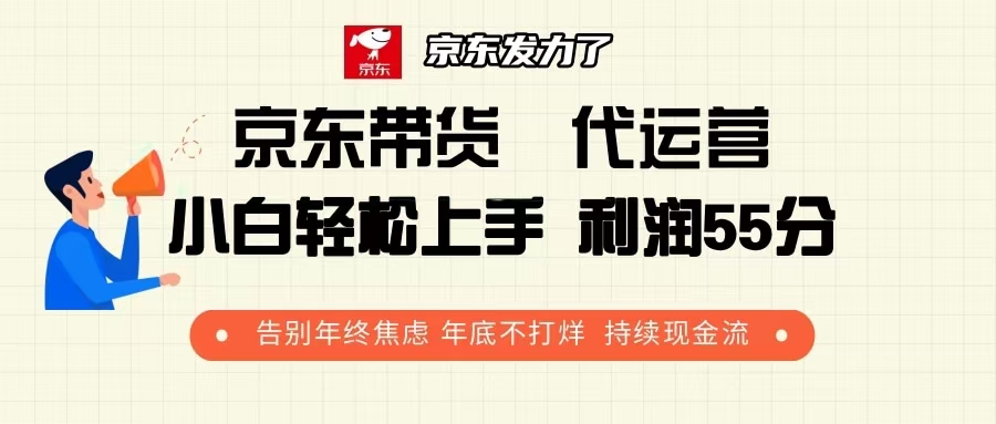 京东带货 代运营 利润55分 告别年终焦虑 年底不打烊 持续现金流-朽念云创