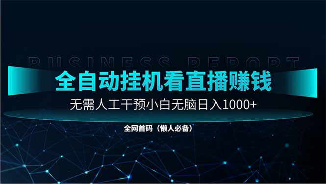 直播助手全自动看大平台直播赚钱,全自动无需人工干预,小白无脑日入1000-朽念云创