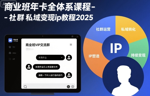 商业班年卡全体系课程-社群私域变现ip教程2025-朽念云创