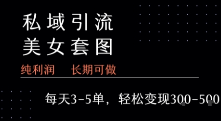 私域卖套图每天3-5单   每单利润99-2张+-朽念云创