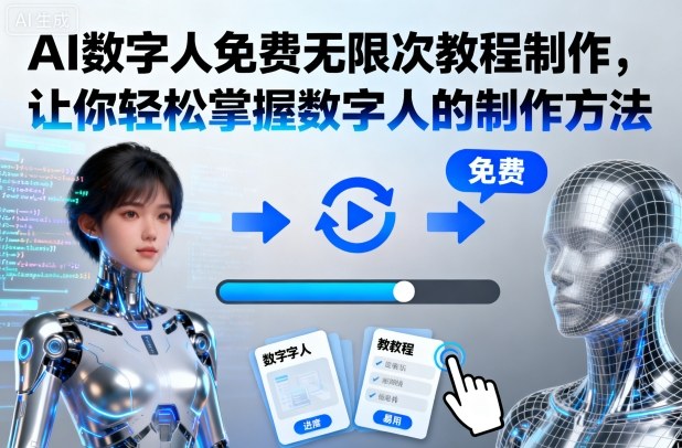 AI数字人免费无限次教程制作，让你轻松掌握数字人的制作方法-朽念云创