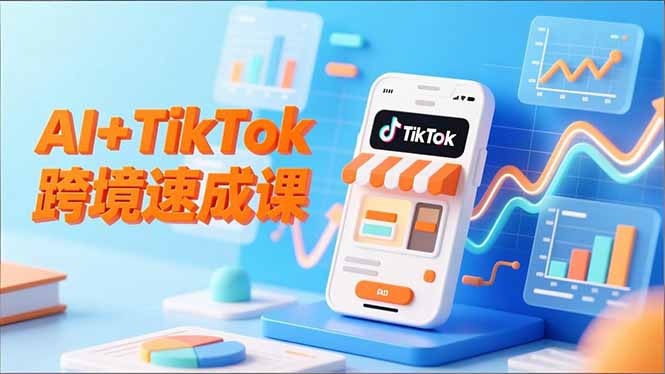 AI+TikTok跨境速成课，智能翻译、店铺定位、流程拆解，7天高效上线运营-朽念云创