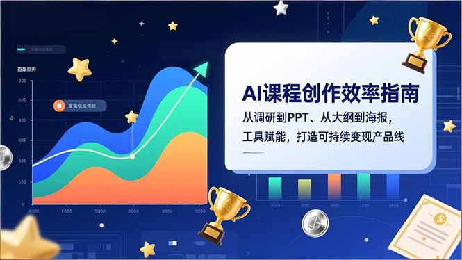 AI课程创作效率指南,从调研到PPT、从大纲到海报,工具赋能,打造可持续变现产品线-朽念云创