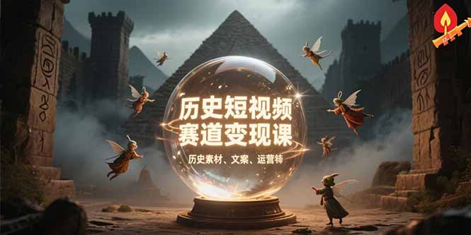 历史短视频赛道变现课，百集素材库应用，文案剪辑技巧，账号运营全案-朽念云创