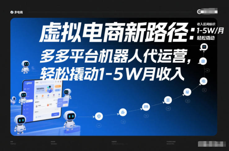 虚拟电商新路径:多多平台机器人代运营,轻松撬动1-5W月收入【揭秘】-朽念云创
