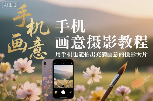 手机画意摄影教程，用手机也能拍出充满画意的摄影大片-朽念云创