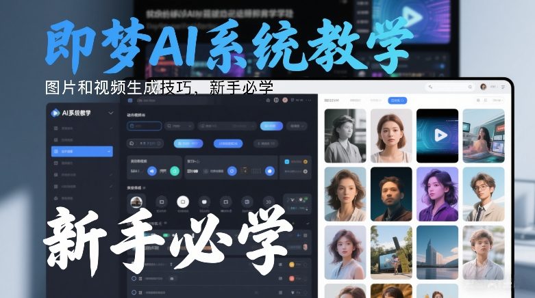即梦AI系统教学，图片和视频生成技巧，新手必学-朽念云创