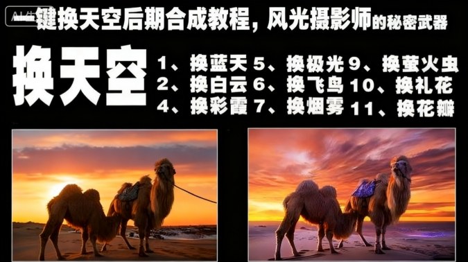 一键换天空后期合成教程，风光摄影师的秘密武器-朽念云创