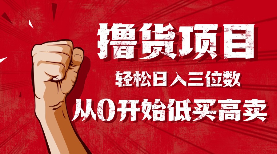 手把手教你撸货，从0开始低买高卖，小白轻松实现日入三位数!!!-朽念云创