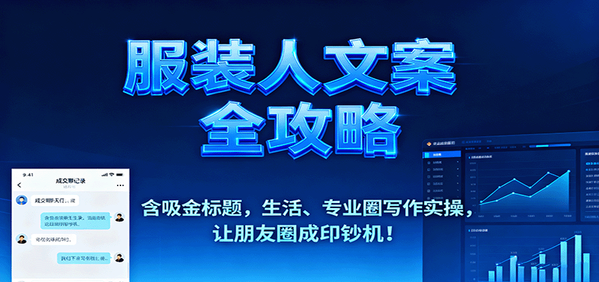 服装人文案全攻略，含吸金标题，生活、专业圈写作实操，让朋友圈成印钞机！-朽念云创