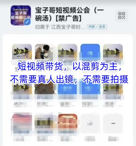宝子哥头部团队短视频带货，以混剪为主，不需要真人出镜，不需要拍摄【更新11月】-朽念云创
