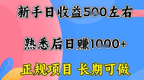 全年可变现项目，收益高无门槛，正规项目，长期可做，一天收益1k+一台电脑在家创业【揭秘】-朽念云创