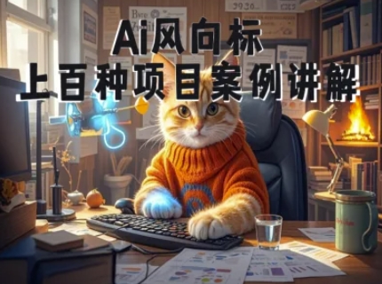 Ai风向标-附100种项目案例玩法-0基础小白到大神ai视频商业应用教学-朽念云创