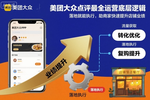 美团大众点评最全运营底层逻辑，落地就能执行，助商家快速提升店铺业绩-朽念云创