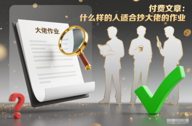 付费文章：什么样的人适合抄大佬的作业？-朽念云创