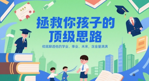 付费文章：拯救你孩子的顶级思路，彻底聊透他的学业、事业、未来，含金量满满-朽念云创