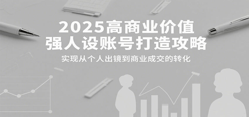 2025高商业价值强人设账号打造攻略，实现从个人出镜到商业成交的转化-朽念云创