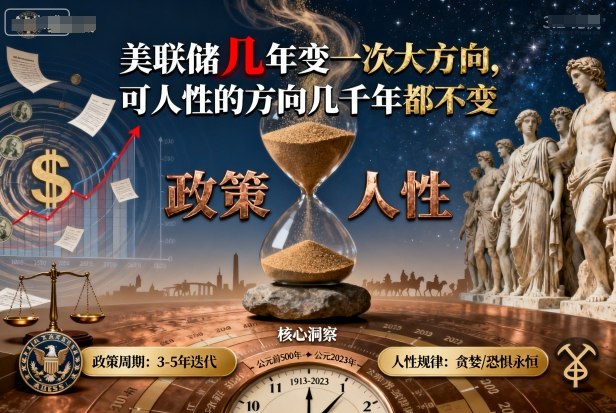 付费文章：美联储几年变一次大方向，可人性的方向几千年都不变-朽念云创