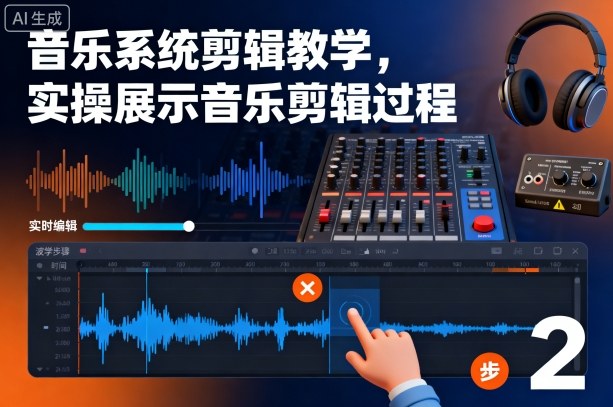音乐系统剪辑教学，实操展示音乐剪辑过程-朽念云创