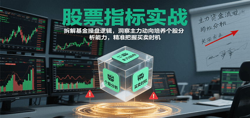 股票指标实战，基金操盘逻辑拆解，洞察主力动向培养个股分析能力把握买卖时机(更新)-朽念云创