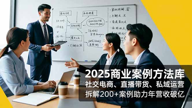 2025商业案例方法库，社交电商、直播带货、私域运营，拆解200+案例助力年营收破亿-朽念云创