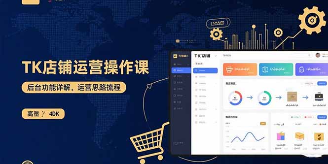 TK店铺运营实操课:后台功能详解,商品上架流程,运营思路拆解-朽念云创